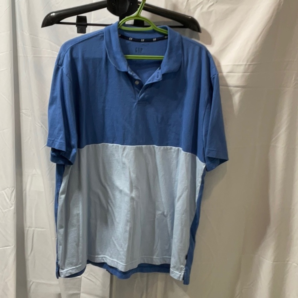 GAP Two-Tone Blue Polo Shirt